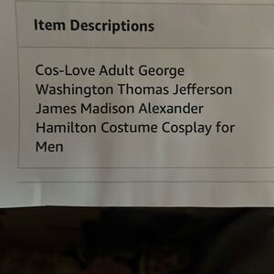 Adult Size Costume Cosplay for Men